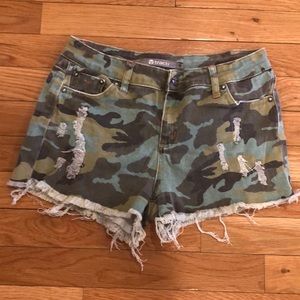 Girls camp cutoff shorts